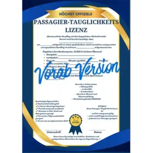 Passagier Urkunde Zertifikat